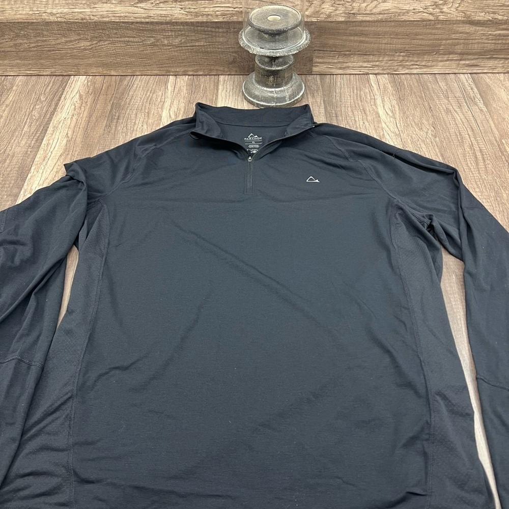 Paradox Men's Black Long Sleeve Quarter-Zip Shirt
